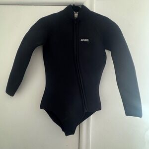 BARE Youth Wetsuit Jacket Black Long Sleeve Front Zip Size 9-10 Neoprene Canada